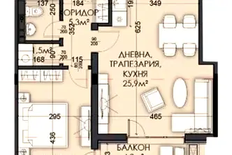 Мезонет с 3 спални и тераса в кв. Виница, Варна