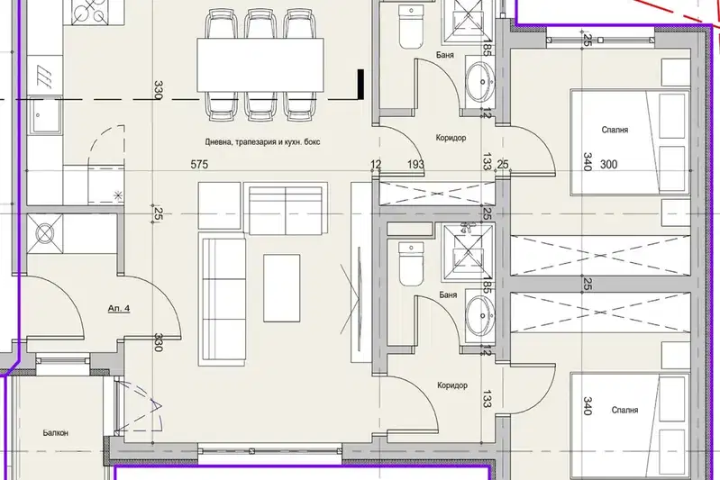 3-bedroom apartment in Bankya