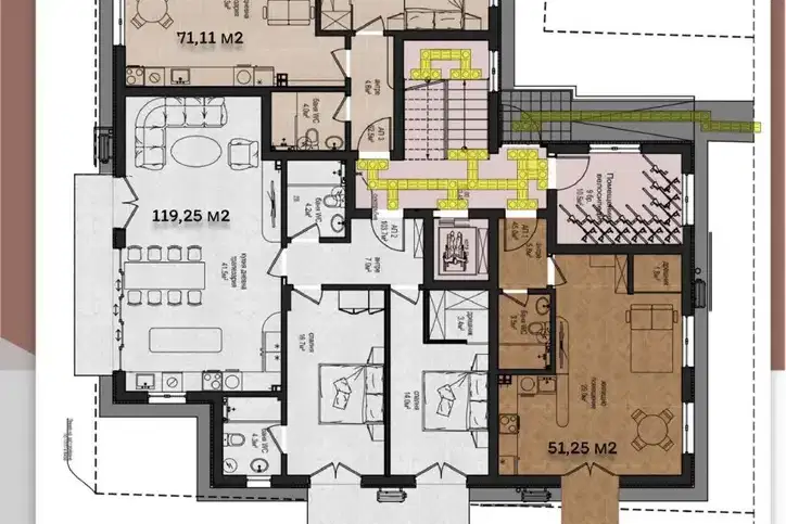 3-bedroom apartment in Zvezdica