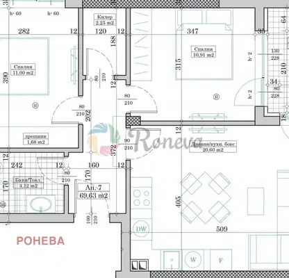 Снимка 4 — Тристаен апартамент в Кайсиева ина