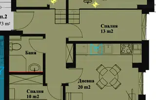 Тристаен апартамент в София, Банишора