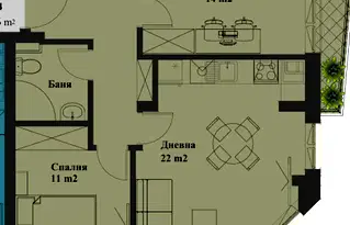 Тристаен апартамент в София, Банишора