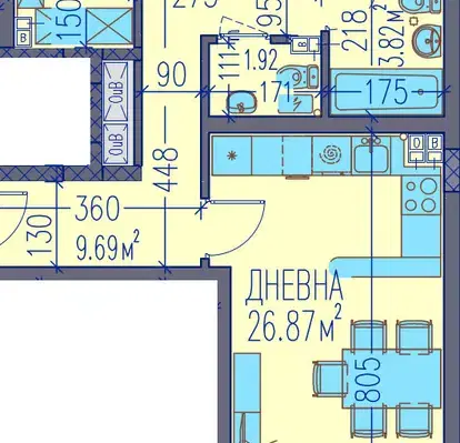 Снимка 2 — Тристаен апартамент в Пловдив, Център