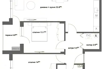 Тристаен апартамент в Стара Загора, Център