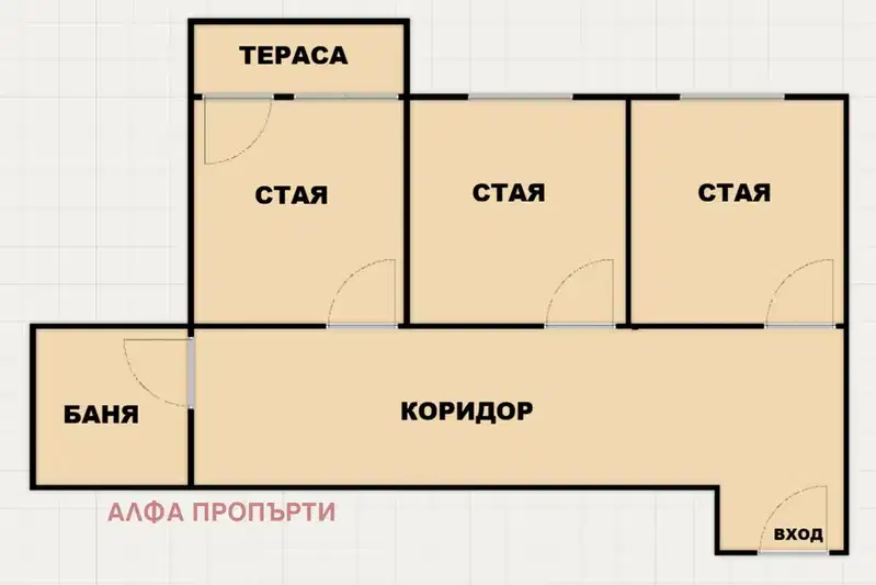 3-bedroom apartment in Sofiya, Centyr