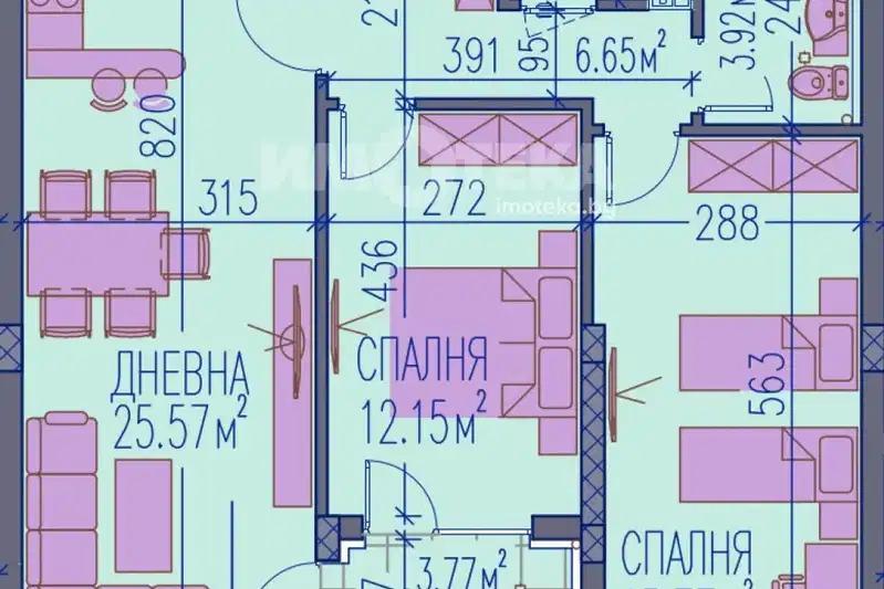 3-bedroom apartment in Plovdiv, Centyr