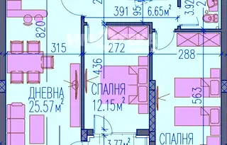 Тристаен апартамент в Пловдив, Център
