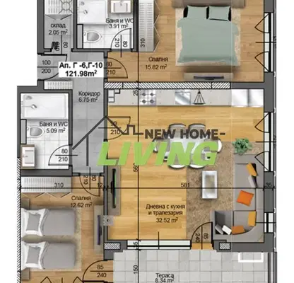 Photo 3 — 3-bedroom apartment in Plovdiv, Hristo Smirnenski