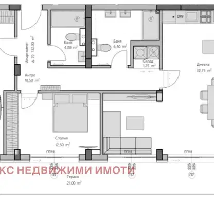 Снимка 2 — Тристаен апартамент в Пловдив, Христо Смирненски