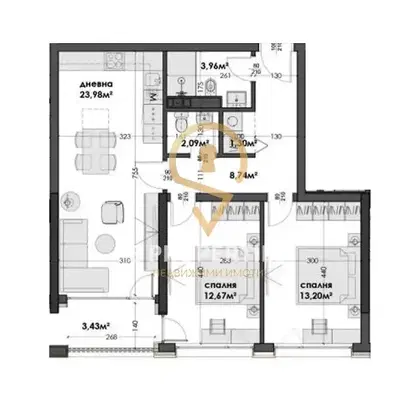 Снимка 3 — Тристаен апартамент във Варна, Изгрев