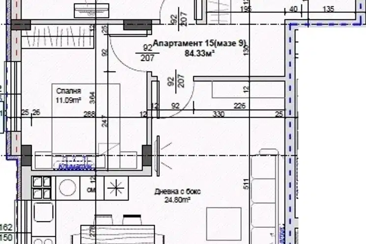 Тристаен апартамент в Стара Загора, Железник - център