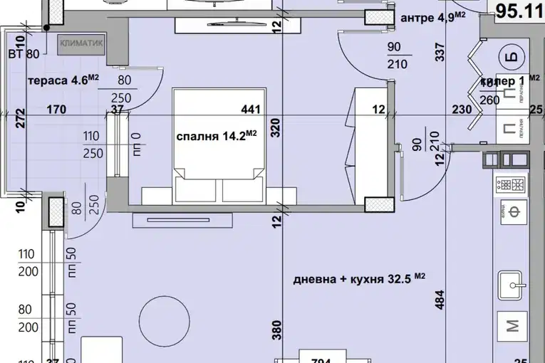 3-bedroom apartment in Stara Zagora, Kazanski