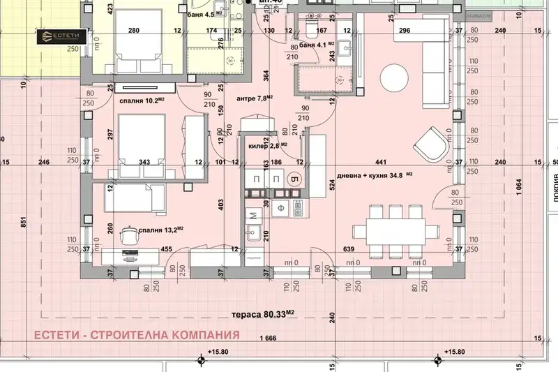 3-bedroom apartment in Stara Zagora, Kazanski