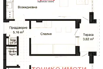 Тристаен апартамент в Пловдив, Кършияка