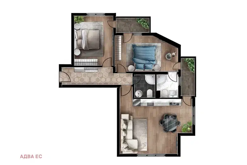 3-bedroom apartment in Sofiya, Lyulin 5