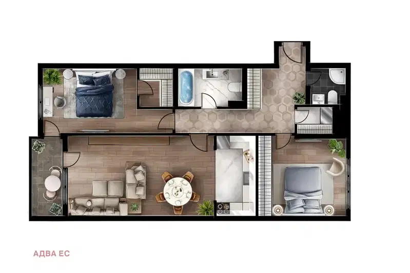 3-bedroom apartment in Sofiya, Lyulin 5