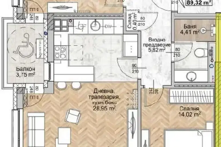 3-bedroom apartment in Sofiya, Lyulin 8