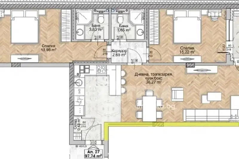 3-bedroom apartment in Sofiya, Lyulin 8