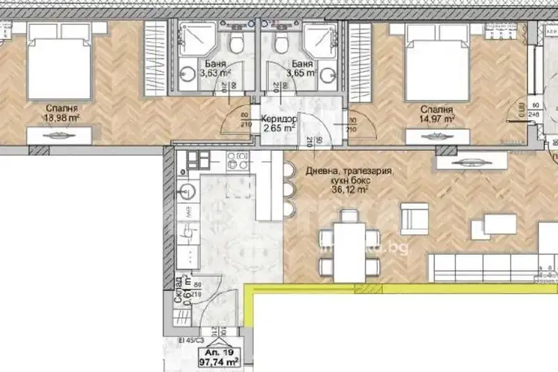 3-bedroom apartment in Sofiya, Lyulin 8