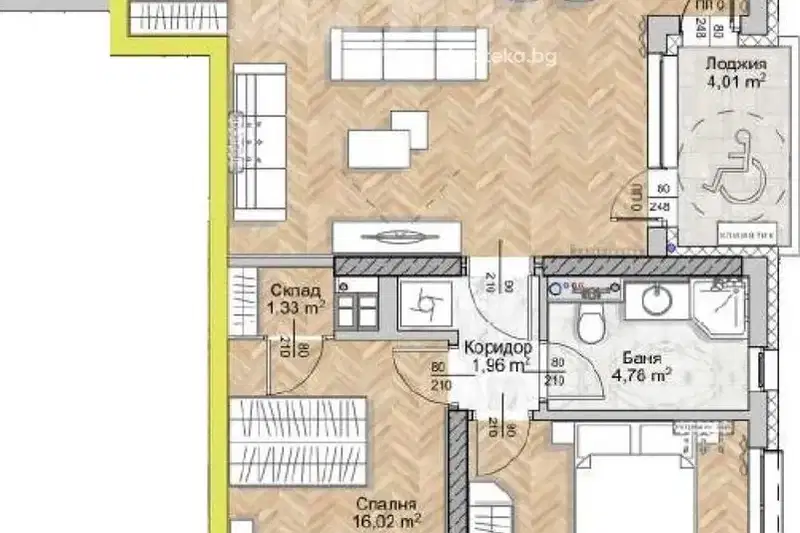 3-bedroom apartment in Sofiya, Lyulin 8