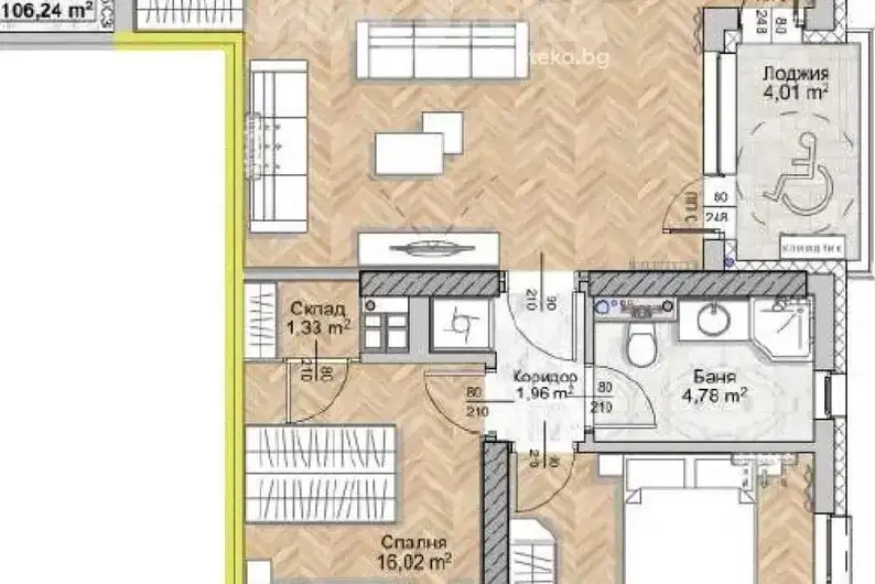3-bedroom apartment in Sofiya, Lyulin 8