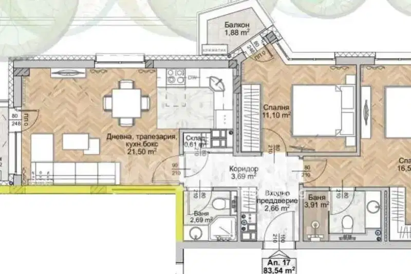 3-bedroom apartment in Sofiya, Lyulin 8