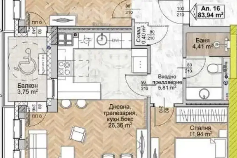 3-bedroom apartment in Sofiya, Lyulin 8