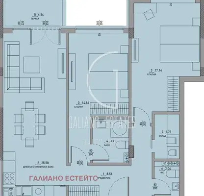 Снимка 3 — Тристаен апартамент в София, Малинова долина