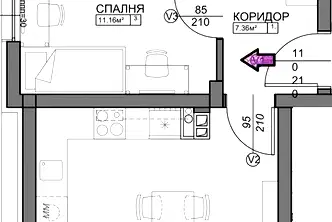 Тристаен апартамент с тераса в нова сграда в Остромила, Пловдив