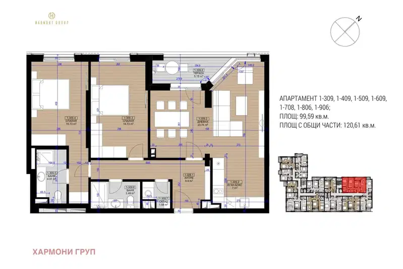 3-bedroom apartment in Sofiya, Poligona