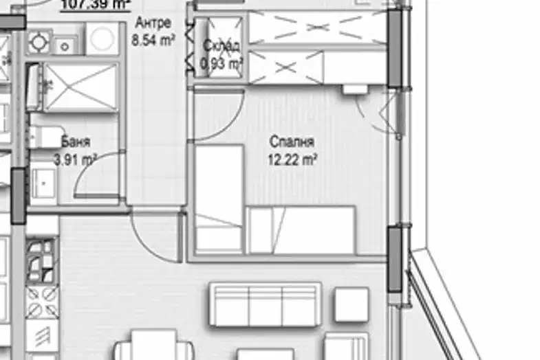 3-bedroom apartment in Sofiya, Vitosha