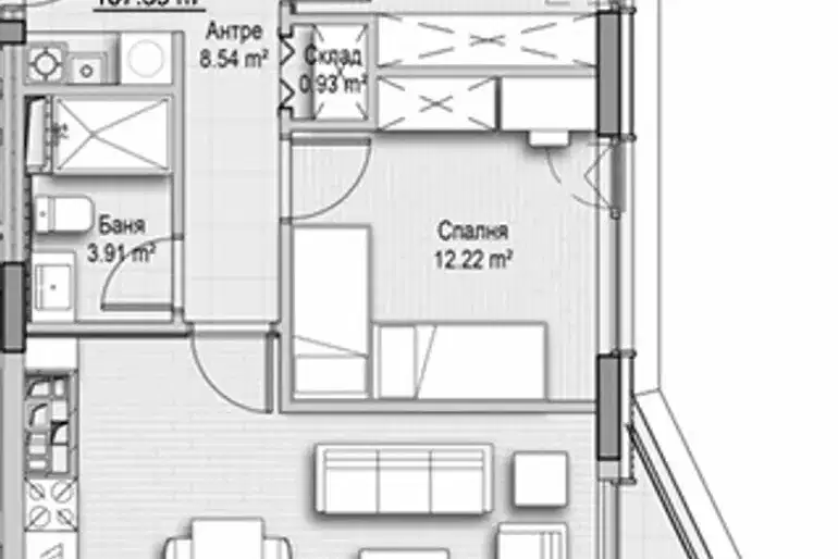 3-bedroom apartment in Sofiya, Vitosha
