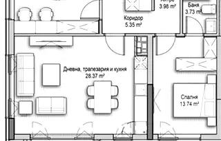 Тристаен апартамент в София, Витоша