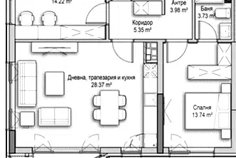 Тристаен апартамент в София, Витоша