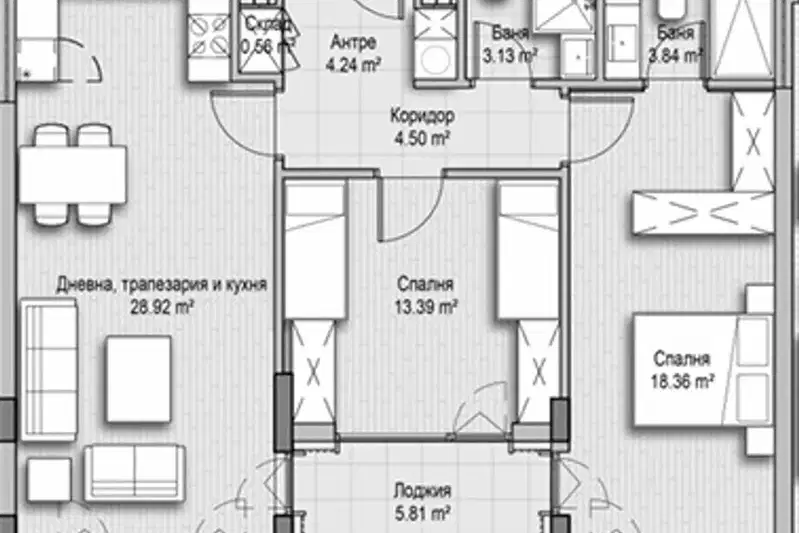 3-bedroom apartment in Sofiya, Vitosha
