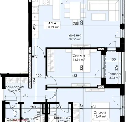 Снимка 4 — Тристаен апартамент в Пловдив, Западен