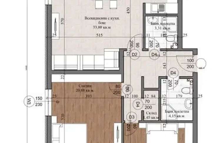 3-bedroom apartment in Veliko Tyrnovo, Zona B