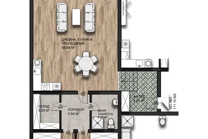 3-bedroom apartment in Oblast Veliko Tyrnovo, Malki Chiflik