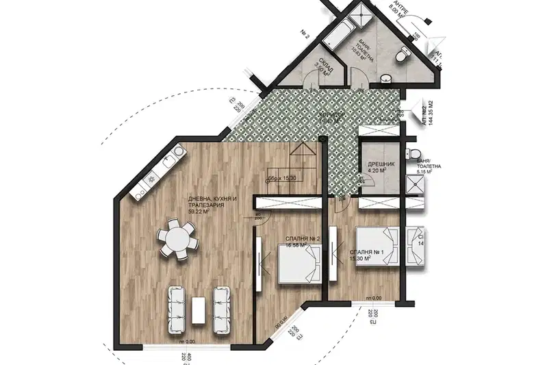 3-bedroom apartment in Oblast Veliko Tyrnovo, Malki Chiflik