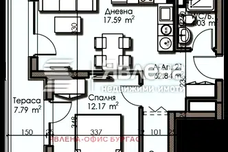 Двустаен апартамент в Бургас, Изгрев