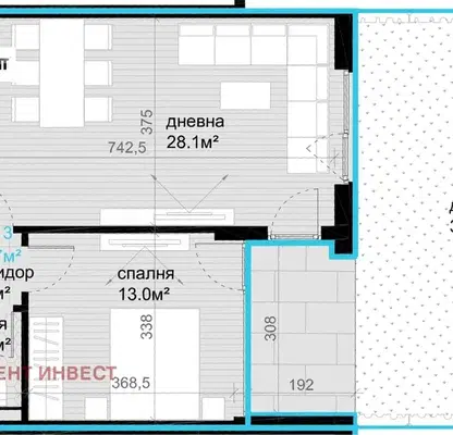 Снимка 5 — Двустаен апартамент в м-т Евксино