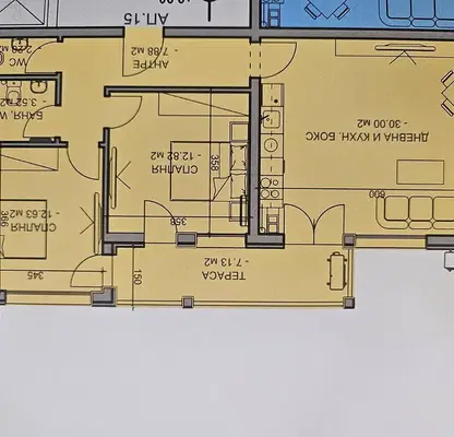 Photo 3 — Three-room apartment in Belomorski, Plovdiv with elevator