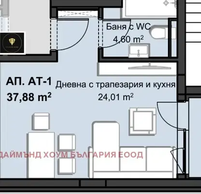 Снимка 5 — Едностаен апартамент в Пловдив, Христо Смирненски