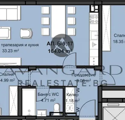 Снимка 5 — Тристаен апартамент с тераса в Христо Смирненски, Пловдив