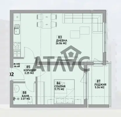 Снимка 3 — Двустаен апартамент в Пловдив, Кючук Париж
