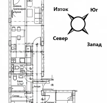 Снимка 4 — Тристаен апартамент в София, Люлин 2