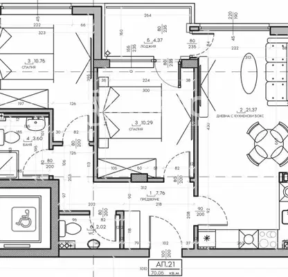 Photo 4 — Three-room apartment in Malinova Dolina with Vitosha view
