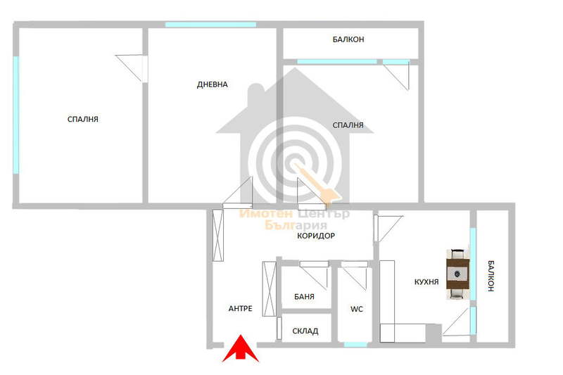 3-bedroom apartment in Sofiya, Mladost 4