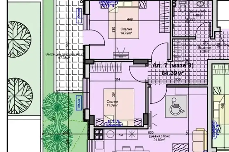 3-bedroom apartment in Stara Zagora, Jeleznik - Centyr