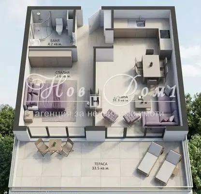 Photo 3 — 2-bedroom apartment in Varna, Briz